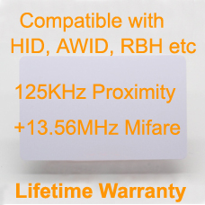 Proximity and Contactless dual frequency Smart chips Card